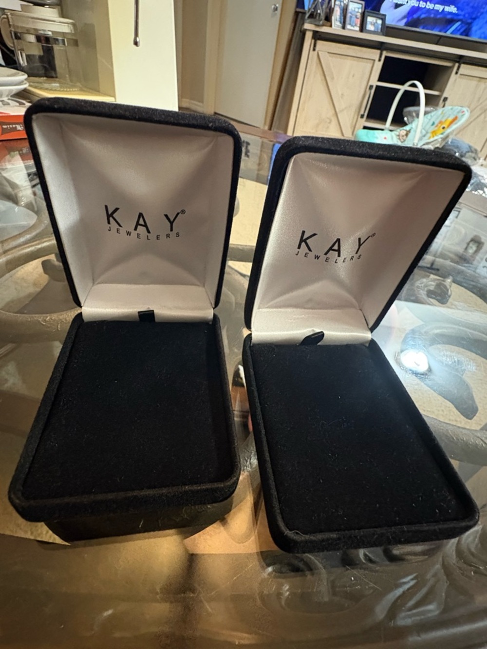 Kay Jewelers Black Velvet Jewelry Boxes (9 pieces total)